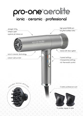 PRO-ONE AEROLITE HAIRDRYER - TITANIUM